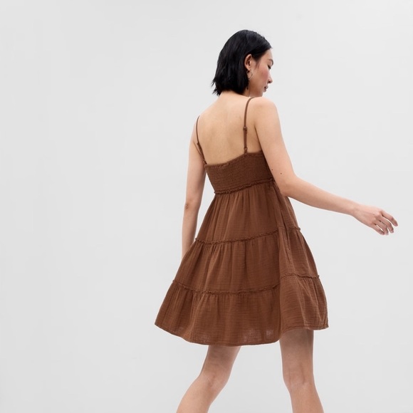 Gap crinkle gauze tiered dress - Picture 2 of 3